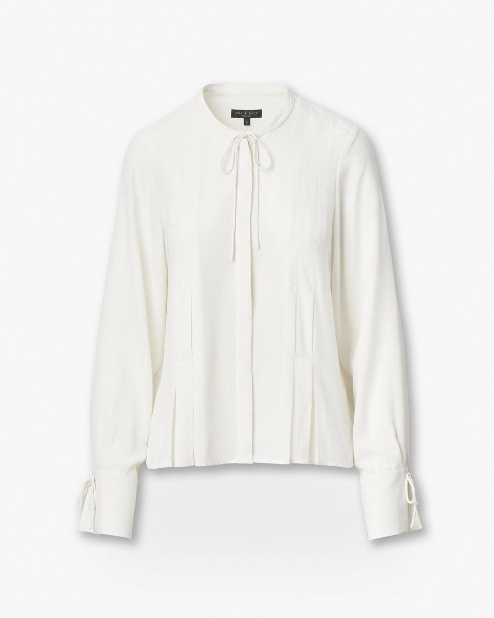 Arden Pleated Blouse Ivory - Image 2