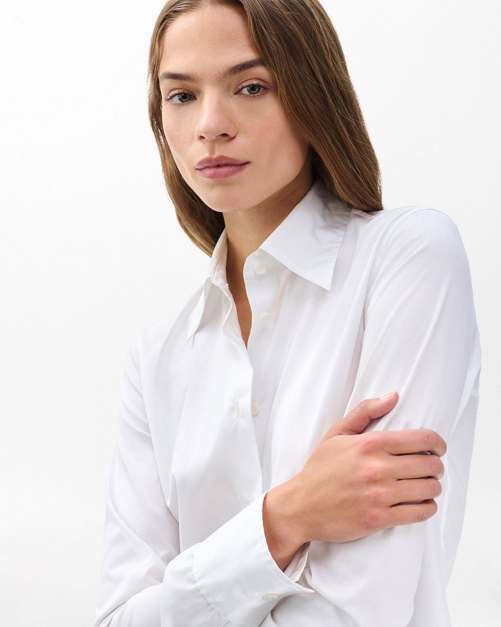 Dayton Poplin Shirt White - Image 4