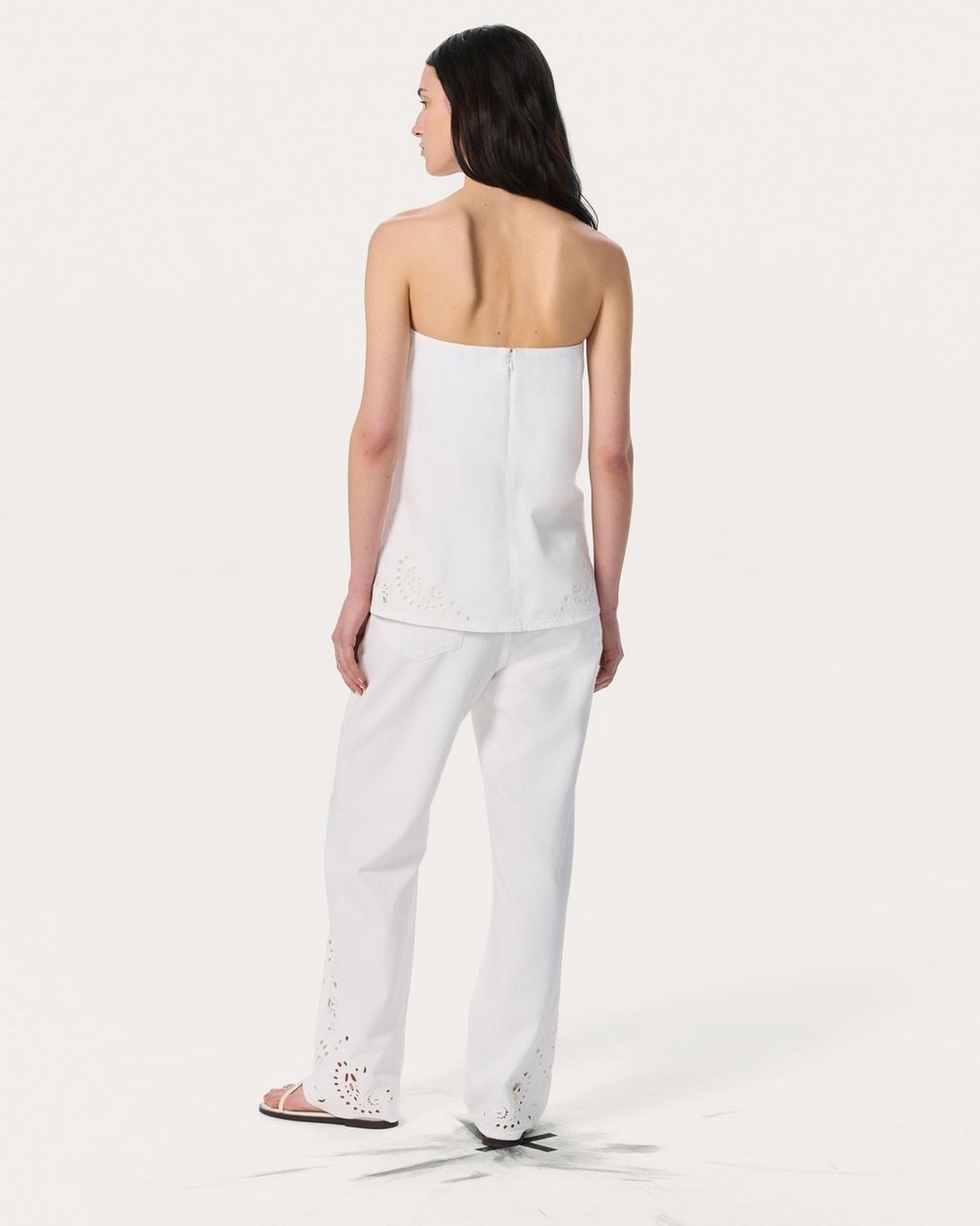 Aurora Denim Top White Eyelet - Image 6