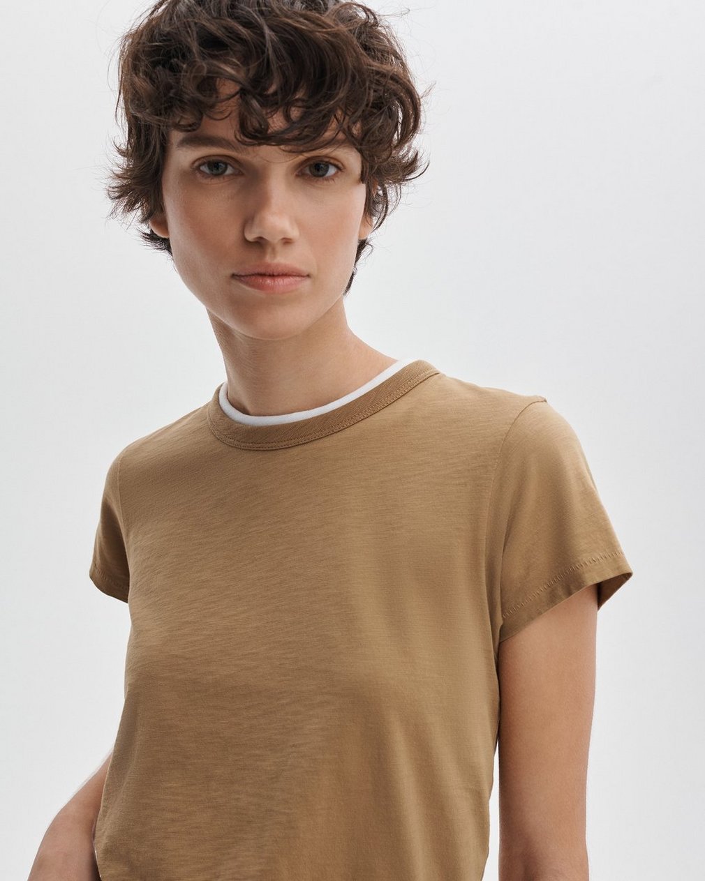 The Slub T Shirt Khaki - Image 4