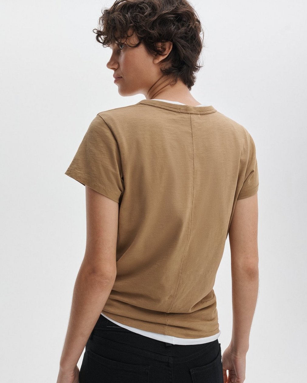 The Slub T Shirt Khaki - Image 5