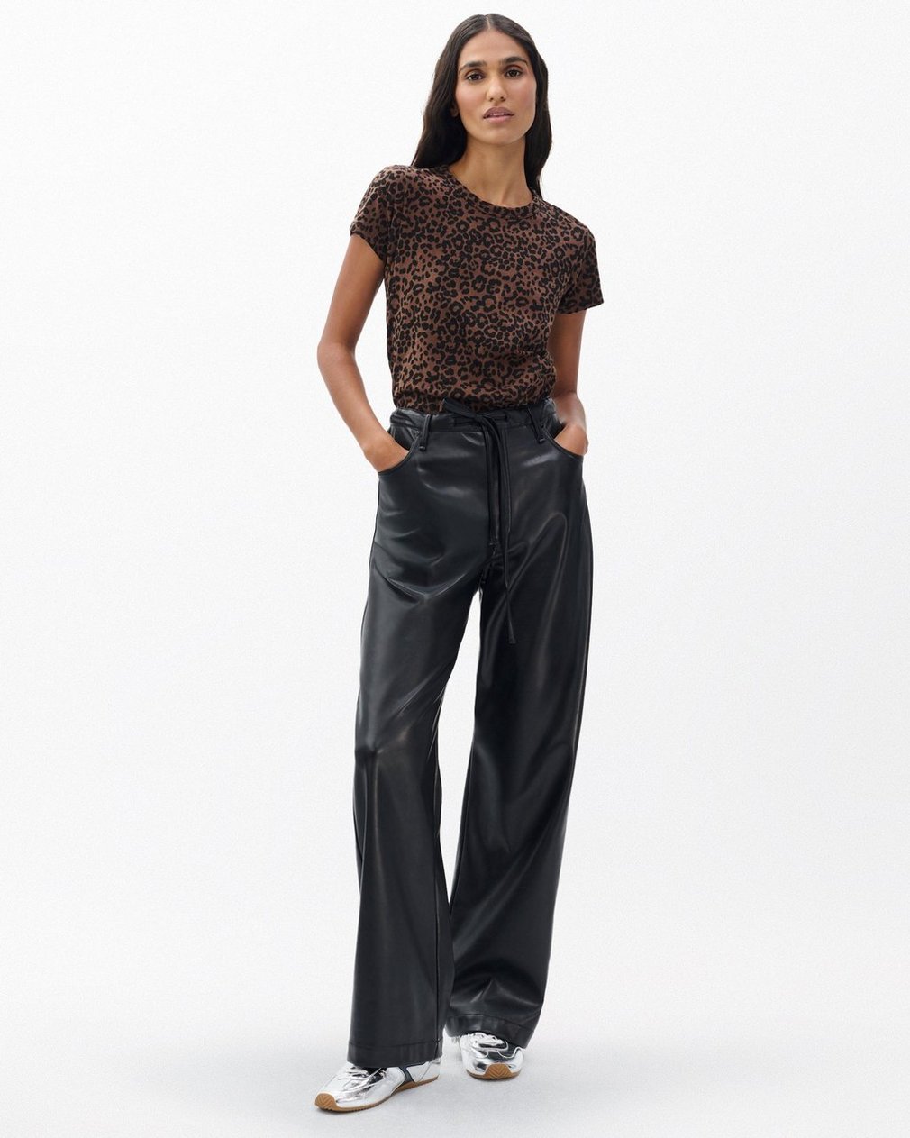 Leopard-Print Cotton T Shirt Brown Multi - Image 4