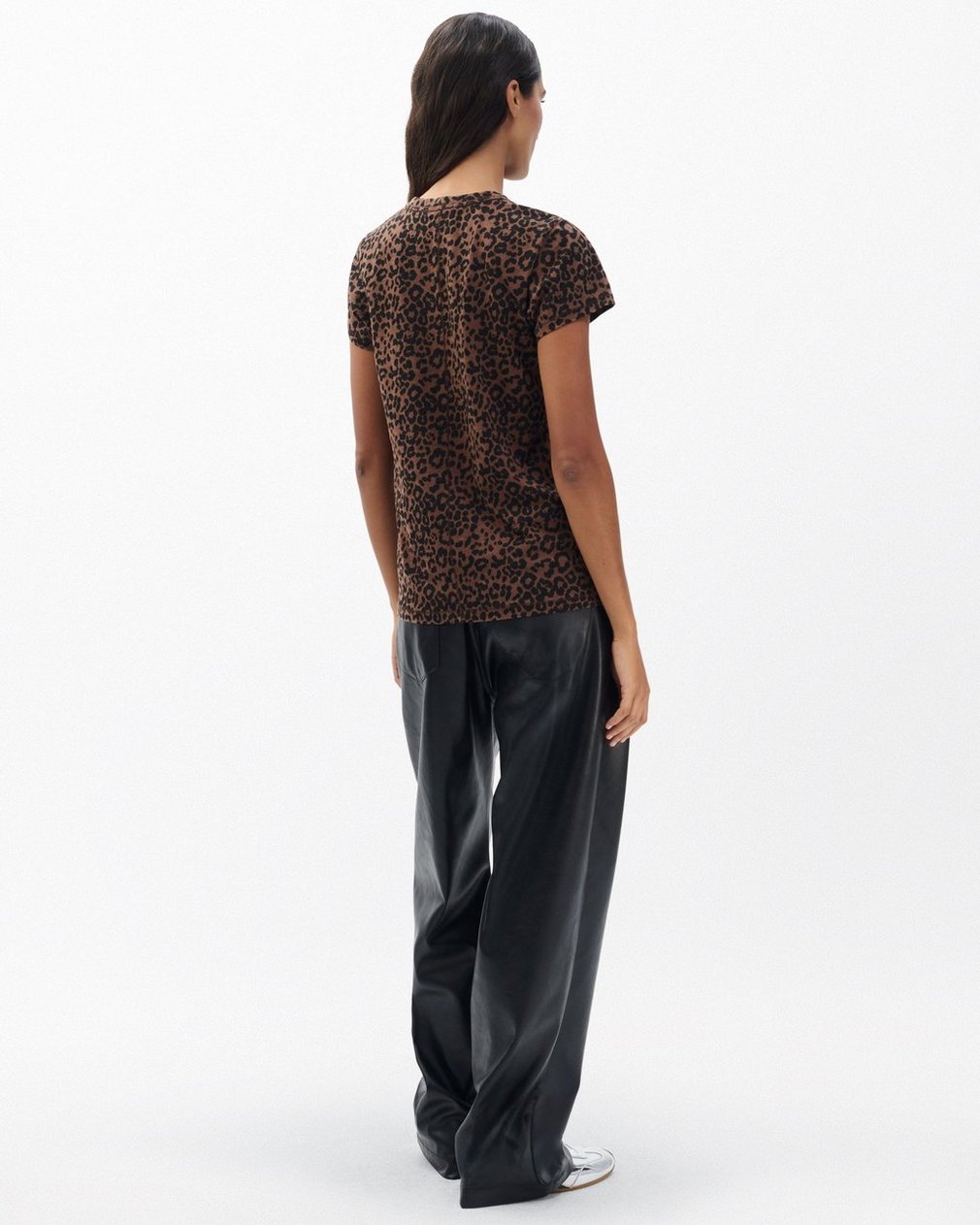 Leopard-Print Cotton T Shirt Brown Multi - Image 5