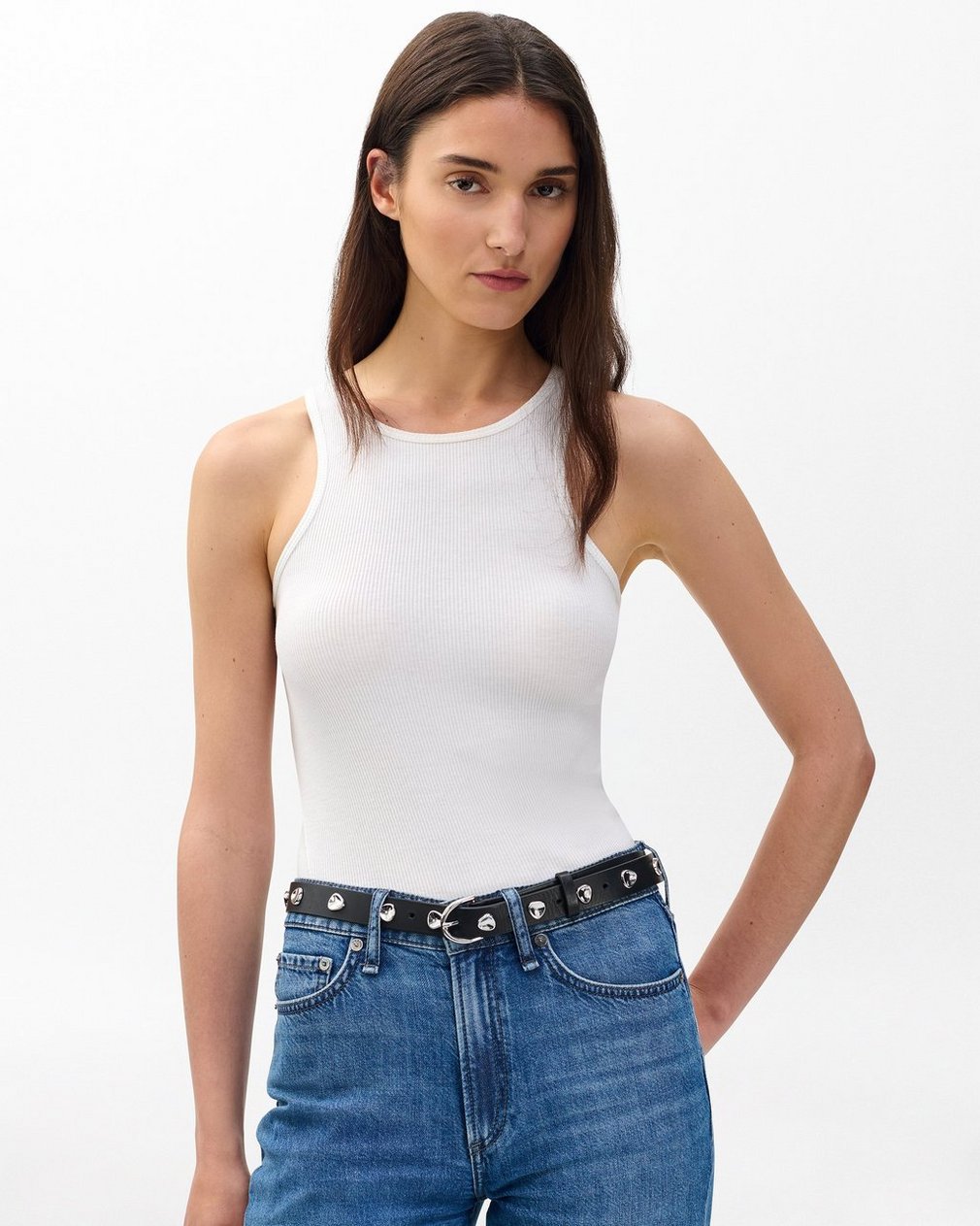 The Essential Rib Tank White