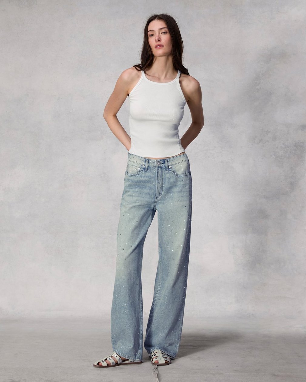 Essential Rib String Tank White - Image 2