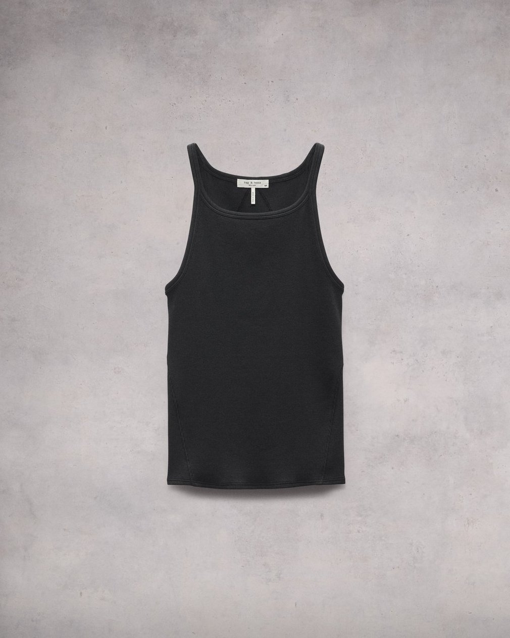 Essential Rib String Tank Black - Image 2
