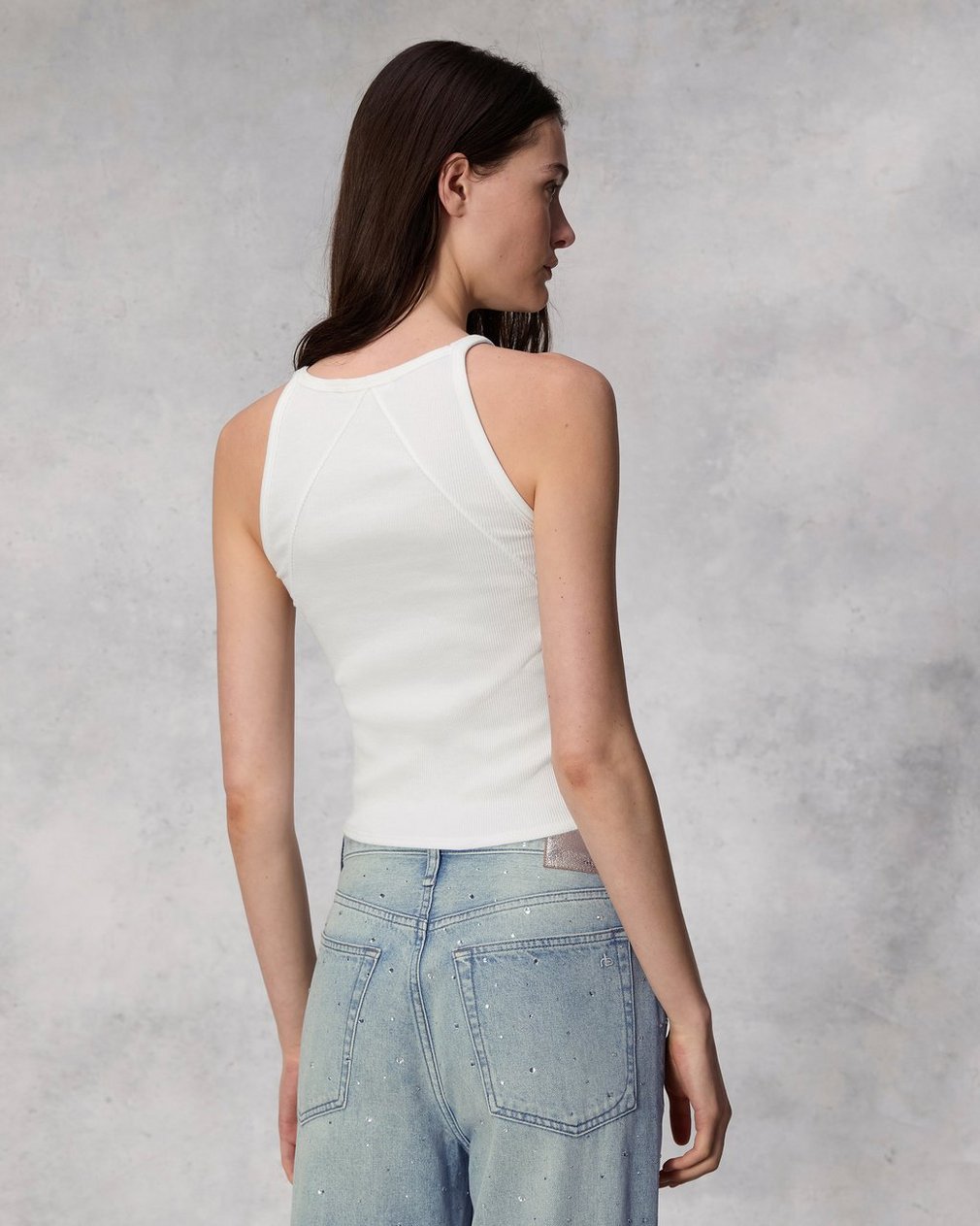 Essential Rib String Tank White - Image 4