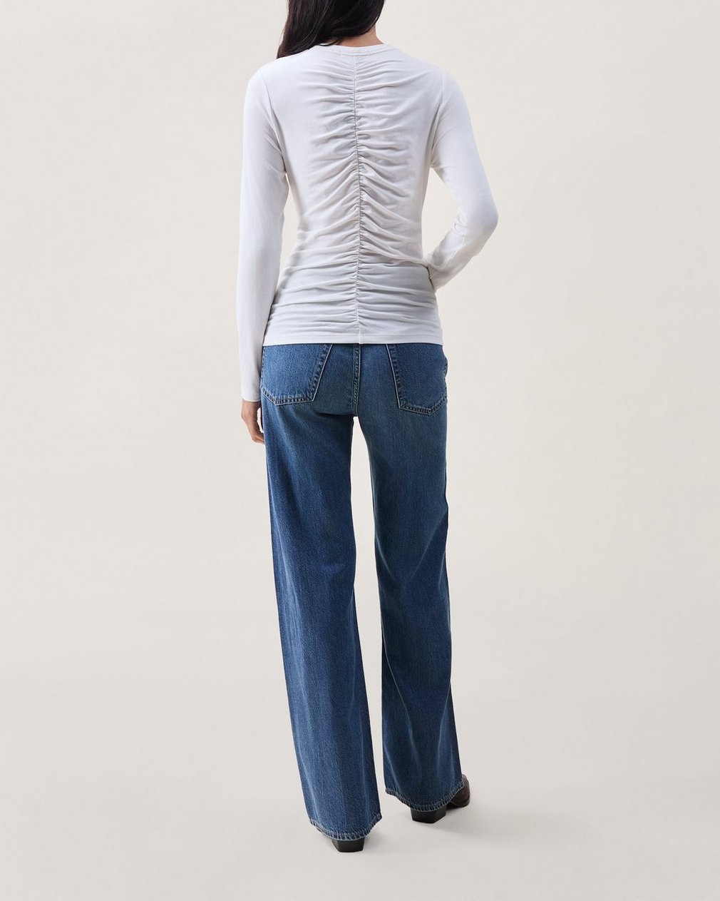 Lucy Shirred Top Chalk - Image 2
