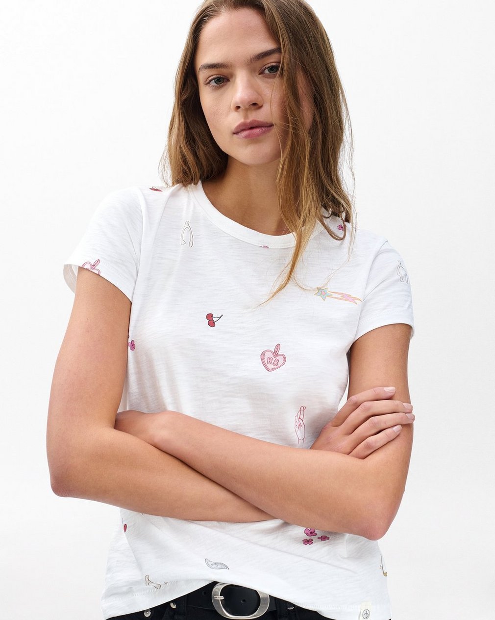Lucky Charm Graphic T Shirt White Multi