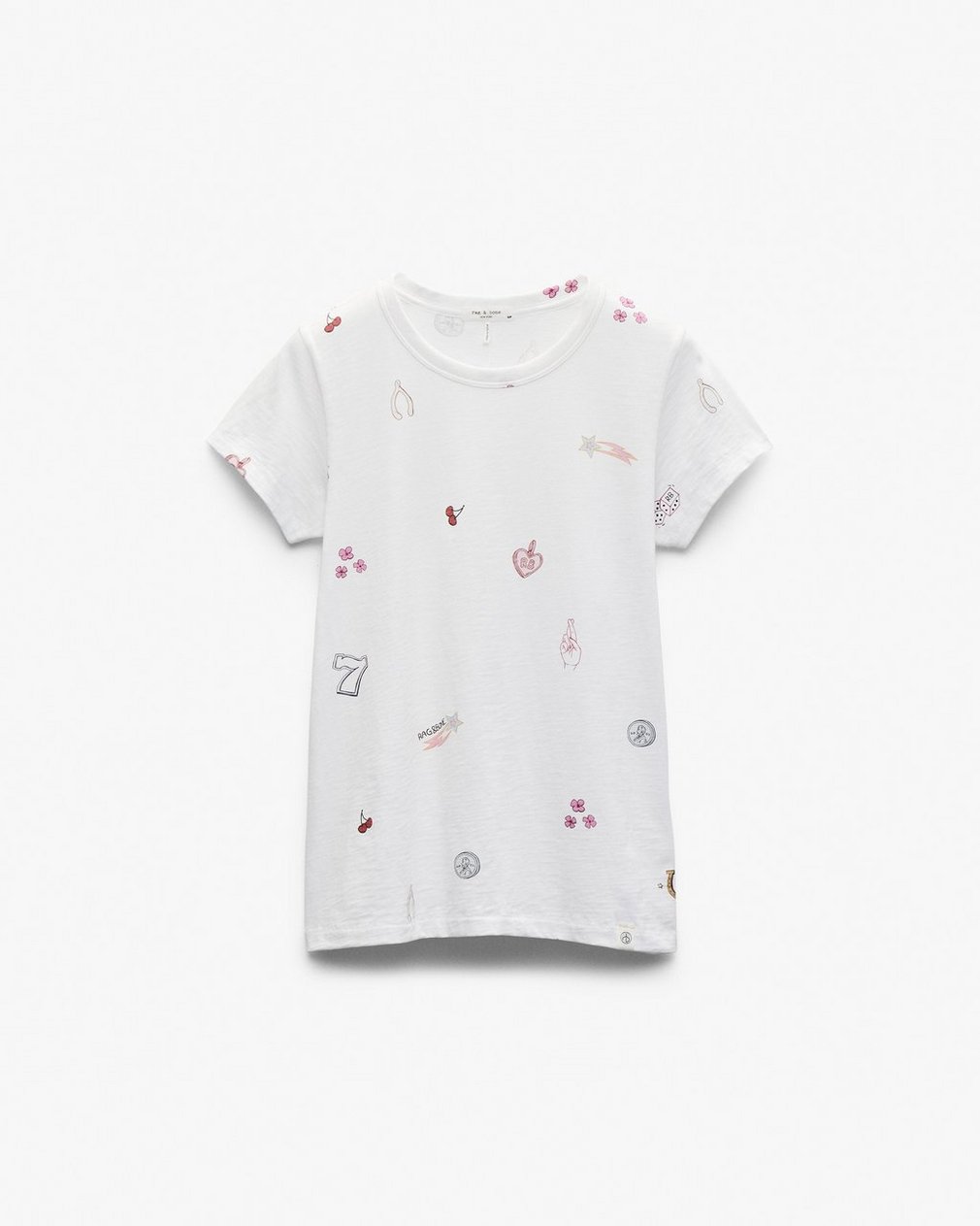 Lucky Charm Graphic T Shirt White Multi - Image 2