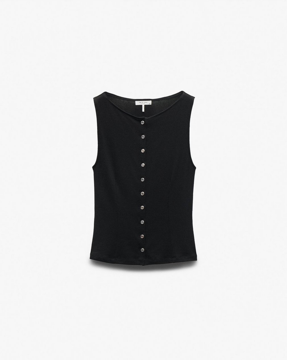 The Knit Boatneck Vest Black - Image 2