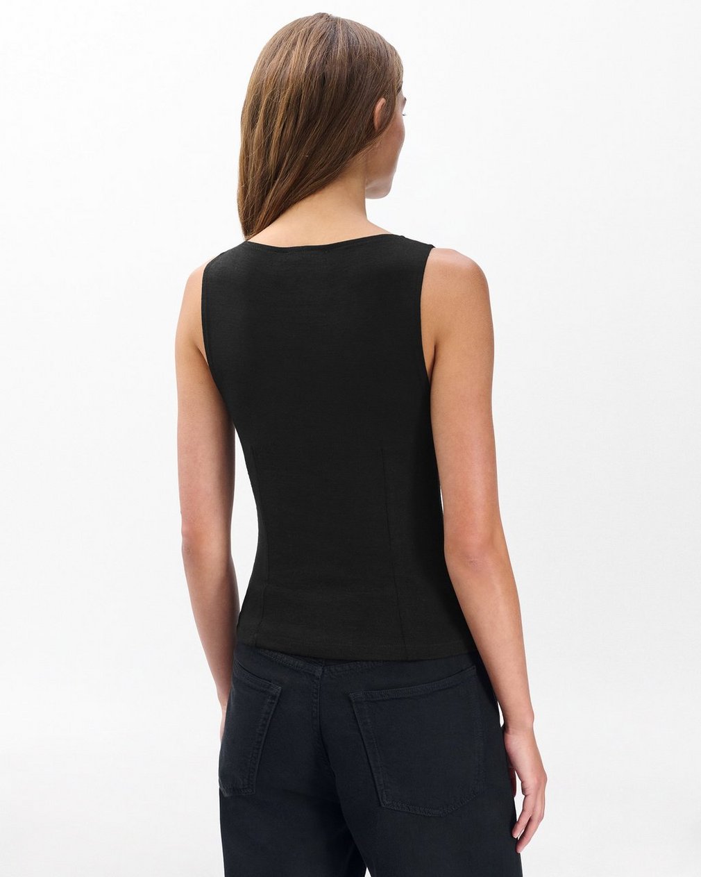 The Knit Boatneck Vest Black - Image 6