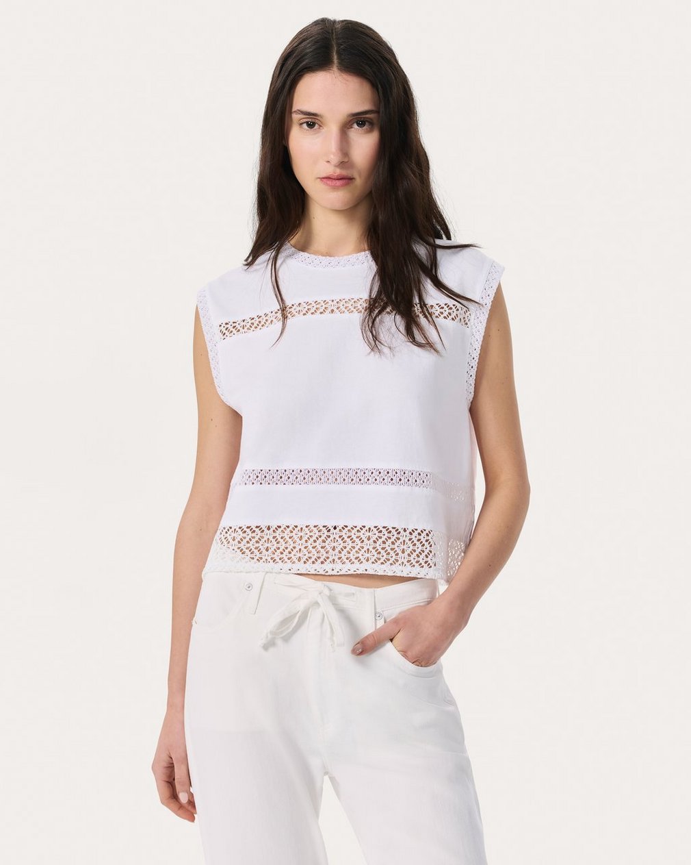 Rosie Muscle Tank White