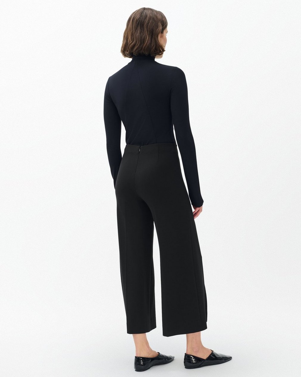 Irina Wide-Leg Culotte Black - Image 7