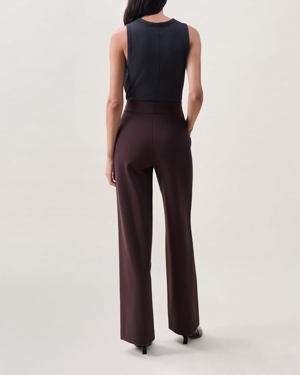 Iris Wide-Leg Pants Espresso - Image 2
