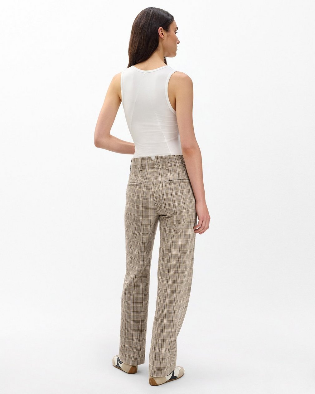 Shea Plaid Pants Tan Multi - Image 6