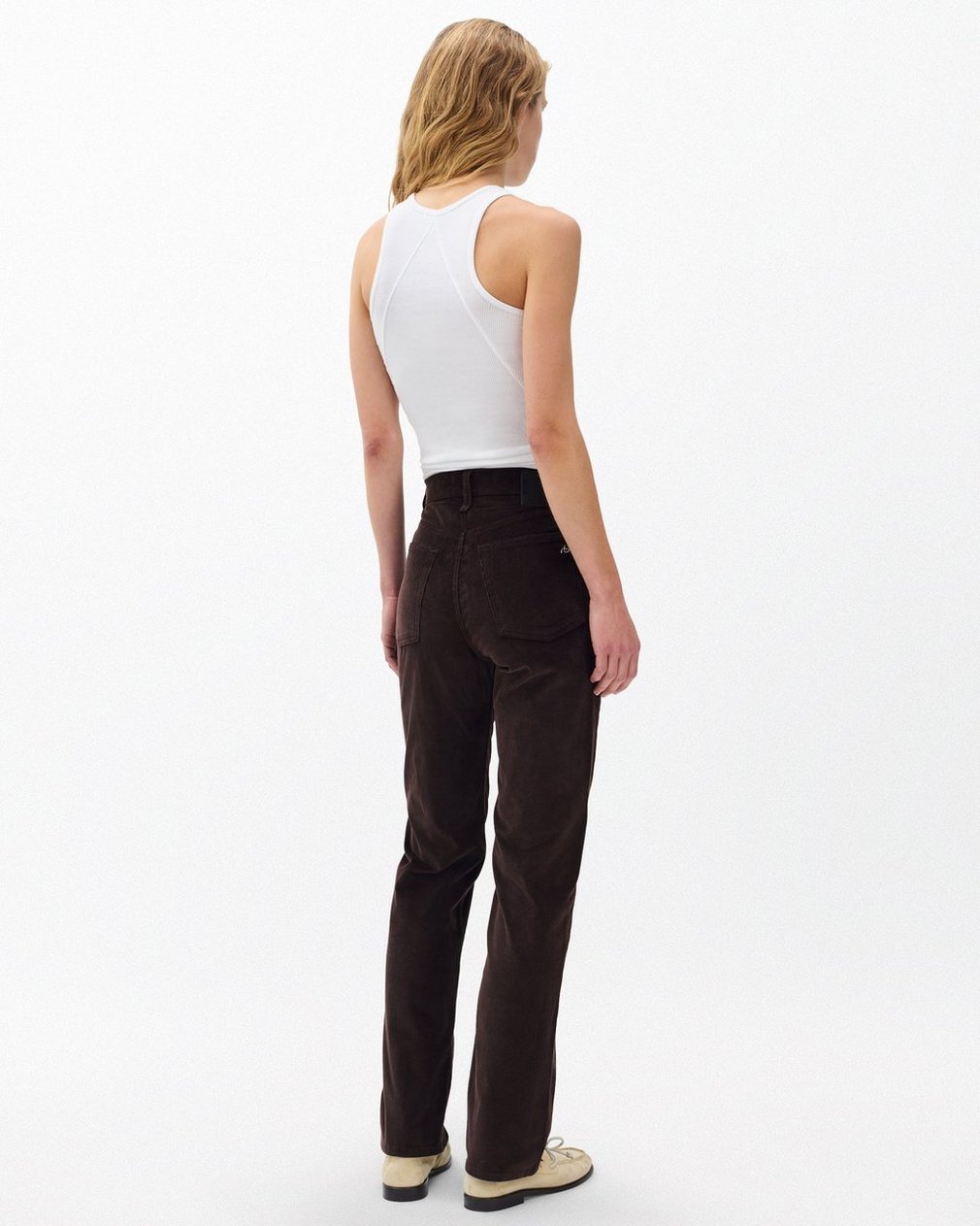 Hadley Wide-Leg Corduroy Pants Dark Brown - Image 5