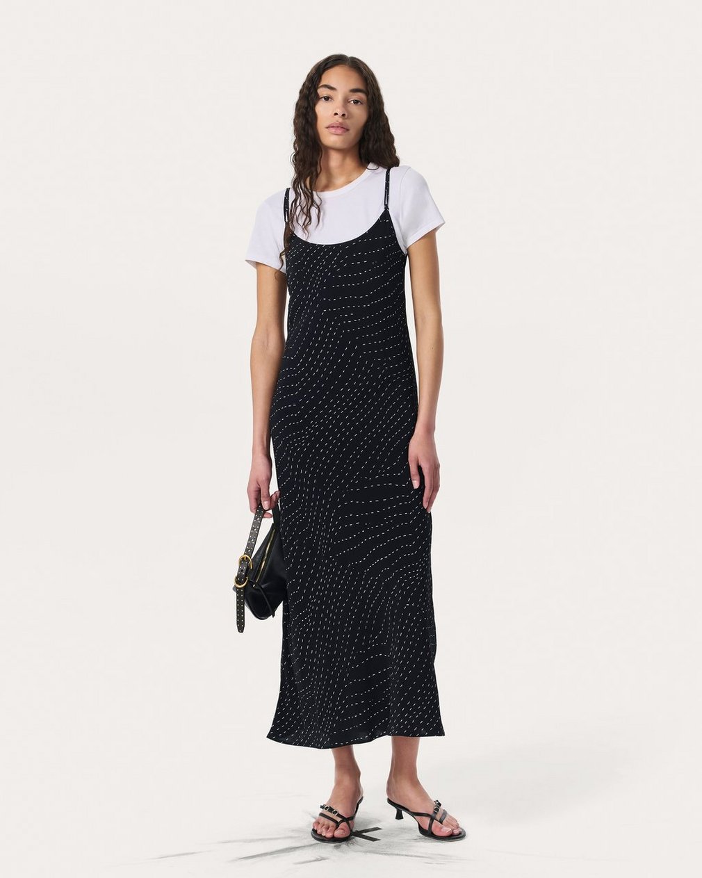 Alessia Printed Slip Dress Black Print - Image 7