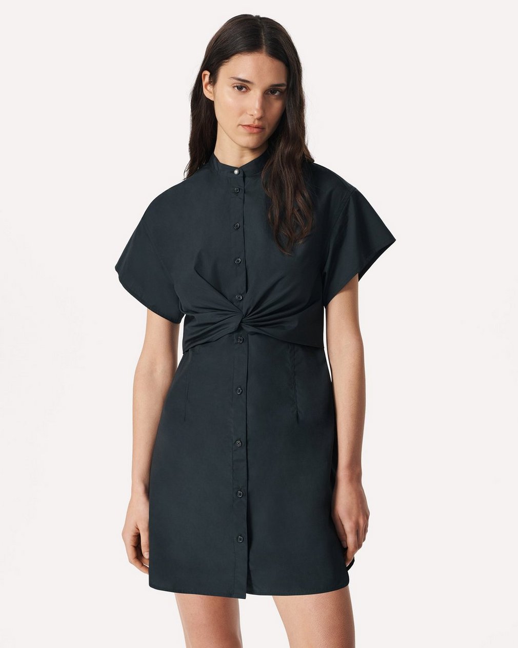 Gretchen Mini Shirt Dress Black - Image 3