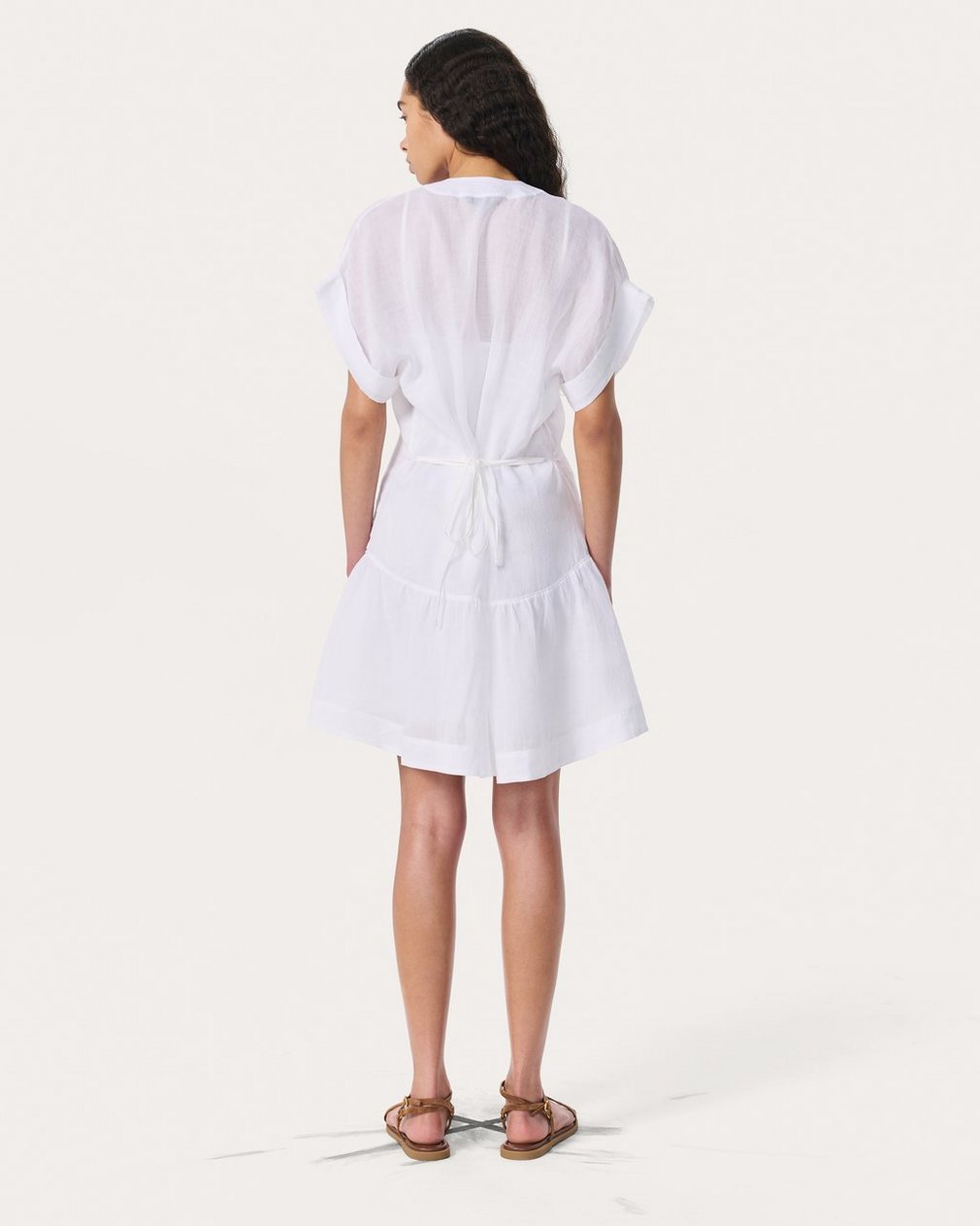 Viviana Pintuck Dress White - Image 6