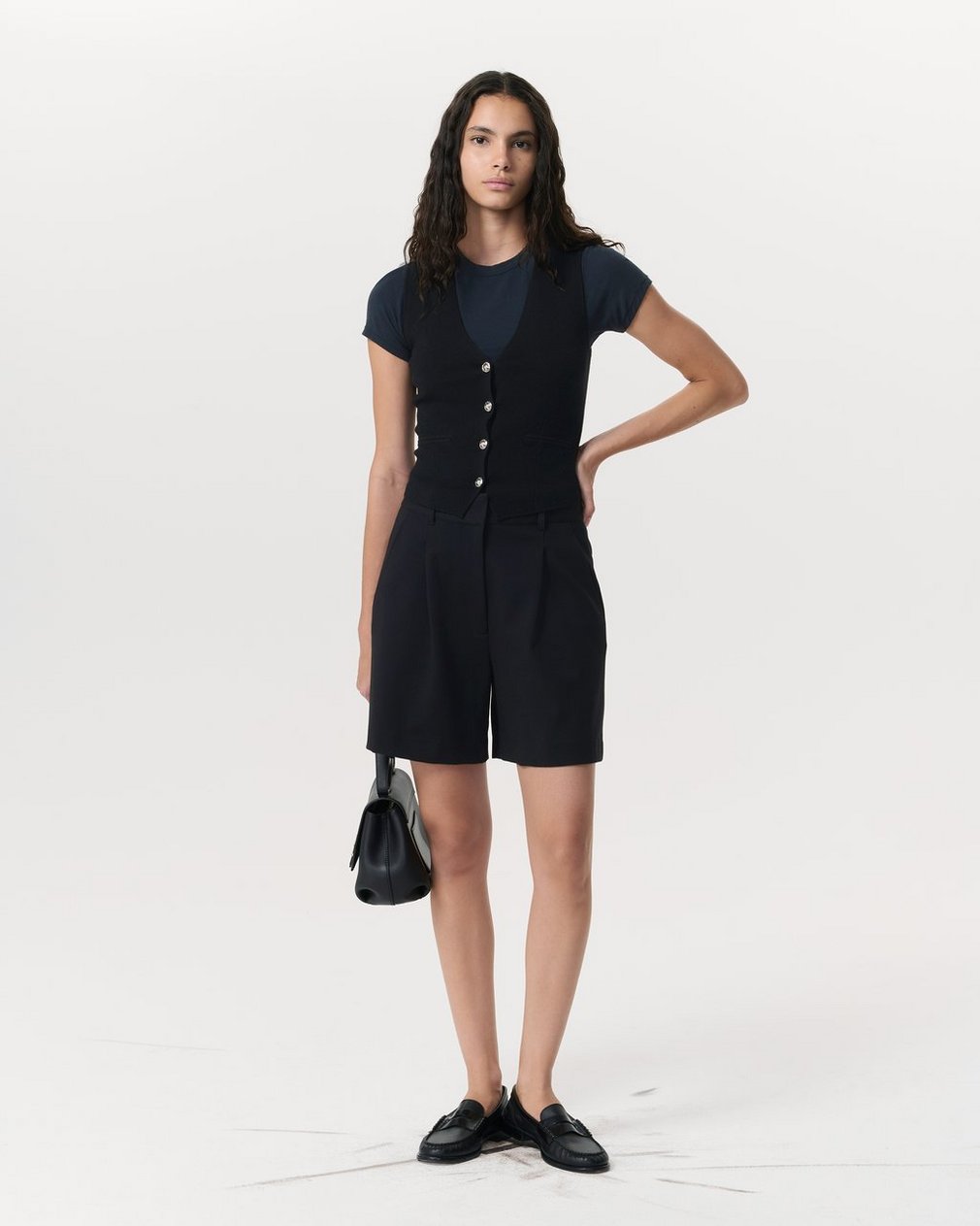 Irina Wide-Leg Shorts Black