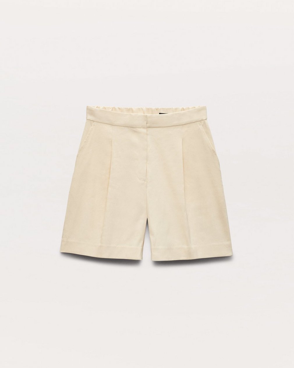 Leona Linen-Blend Shorts Light Tan - Image 2