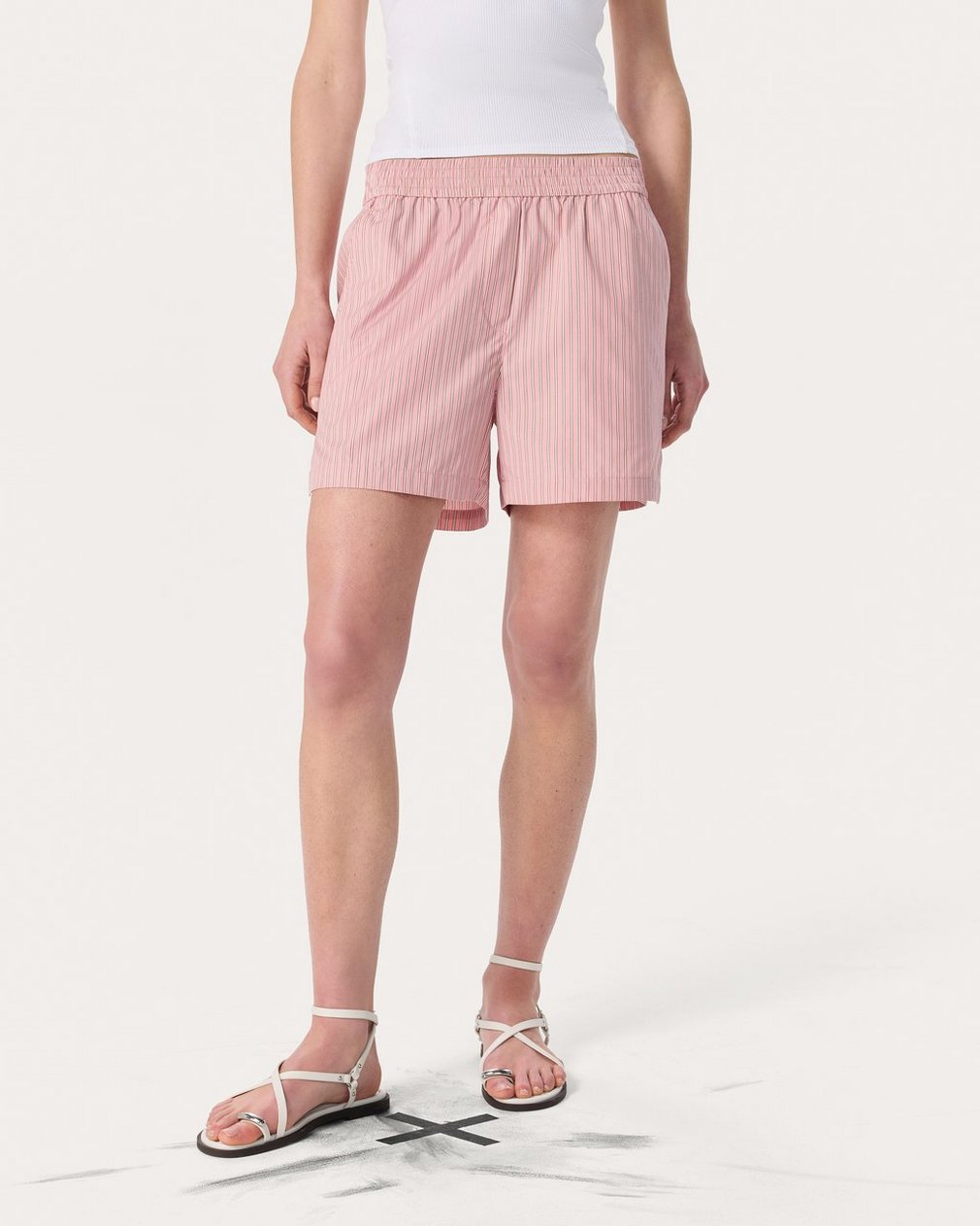 Emma Striped Shorts Blush Stripe - Image 3