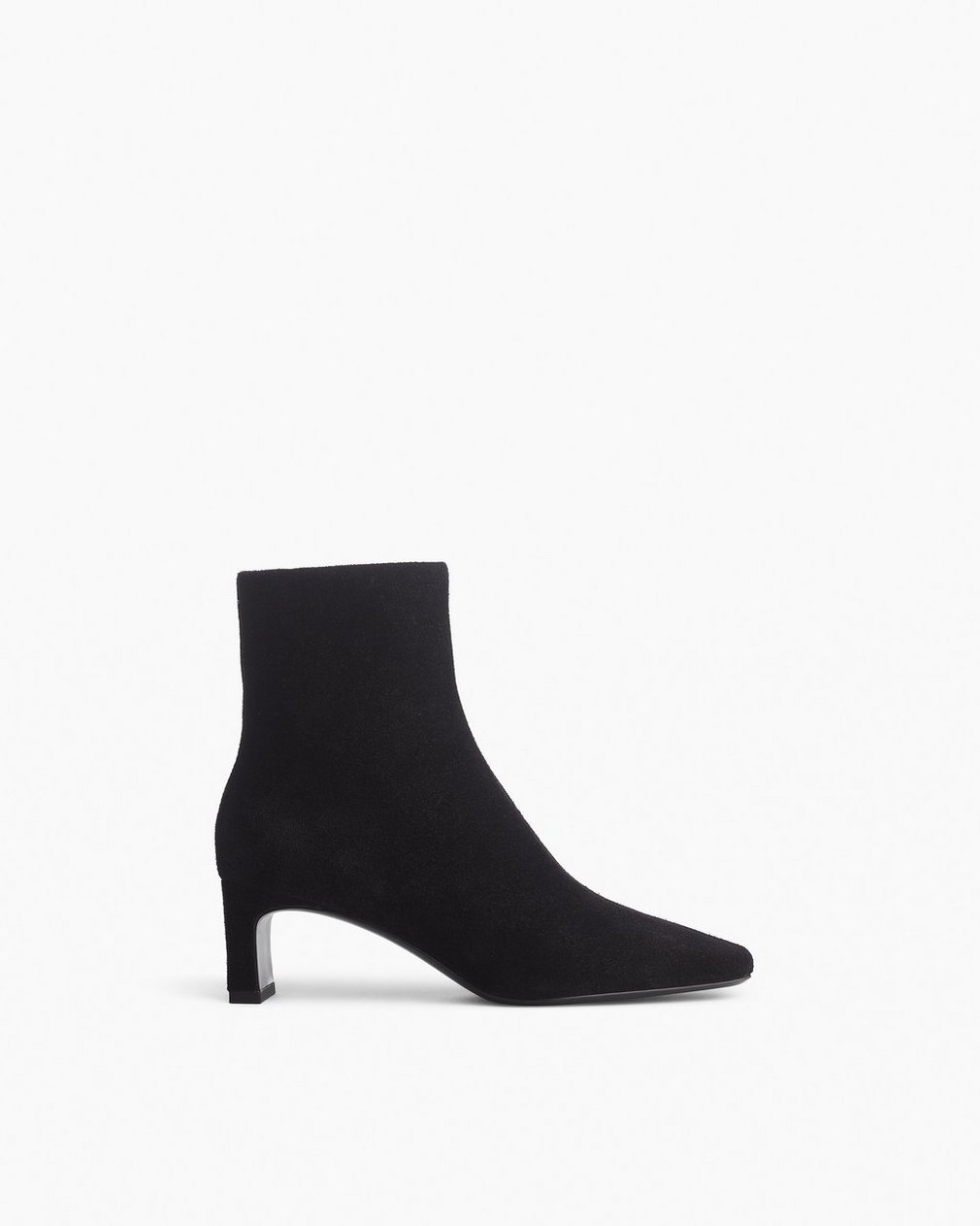 Avery Zip Suede Ankle Boots Black Suede