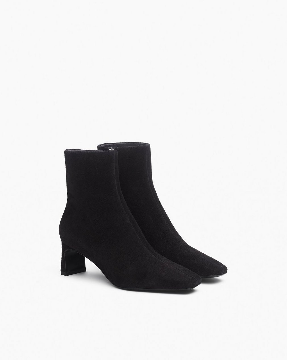 Avery Zip Suede Ankle Boots Black Suede - Image 2