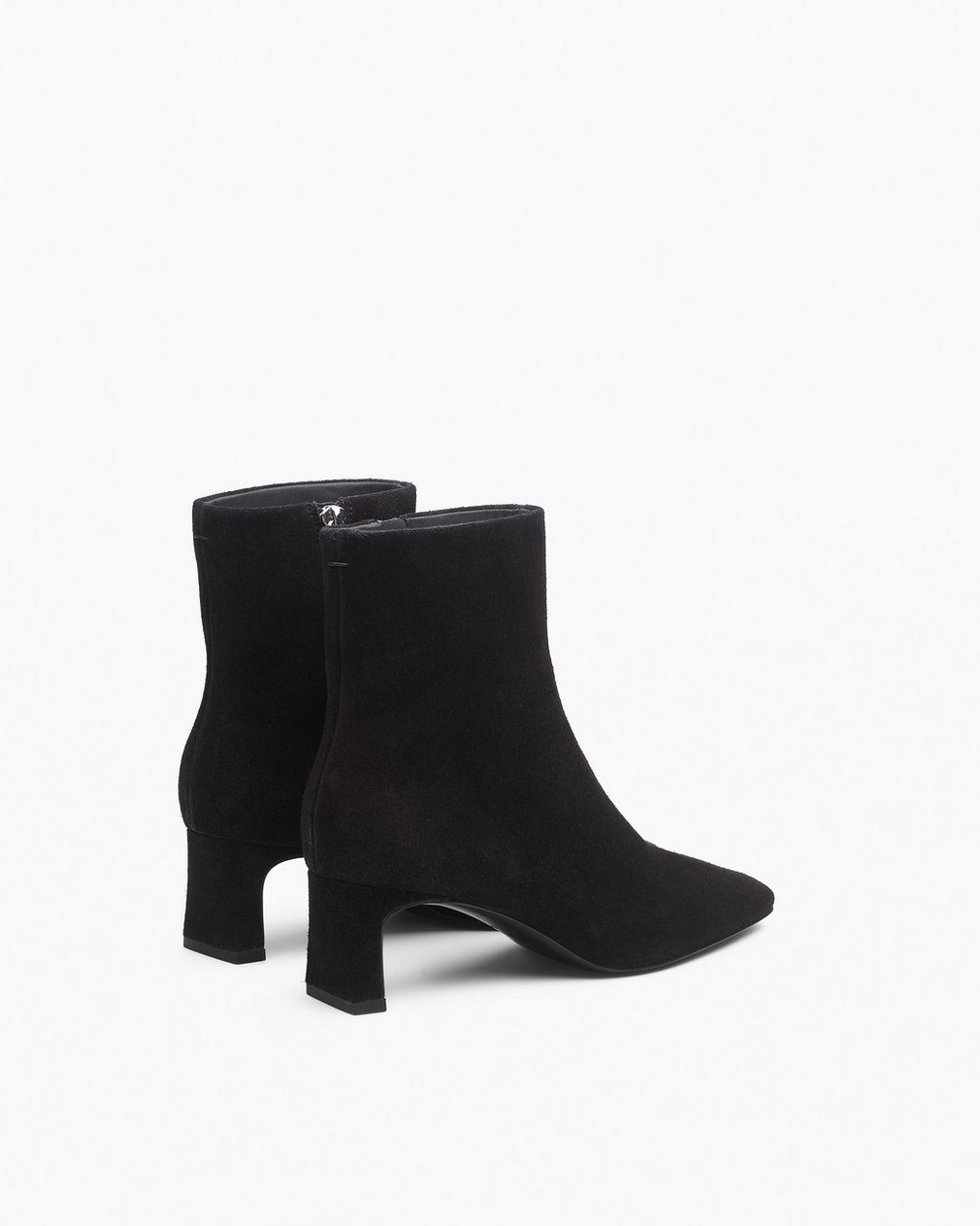 Avery Zip Suede Ankle Boots Black Suede - Image 3