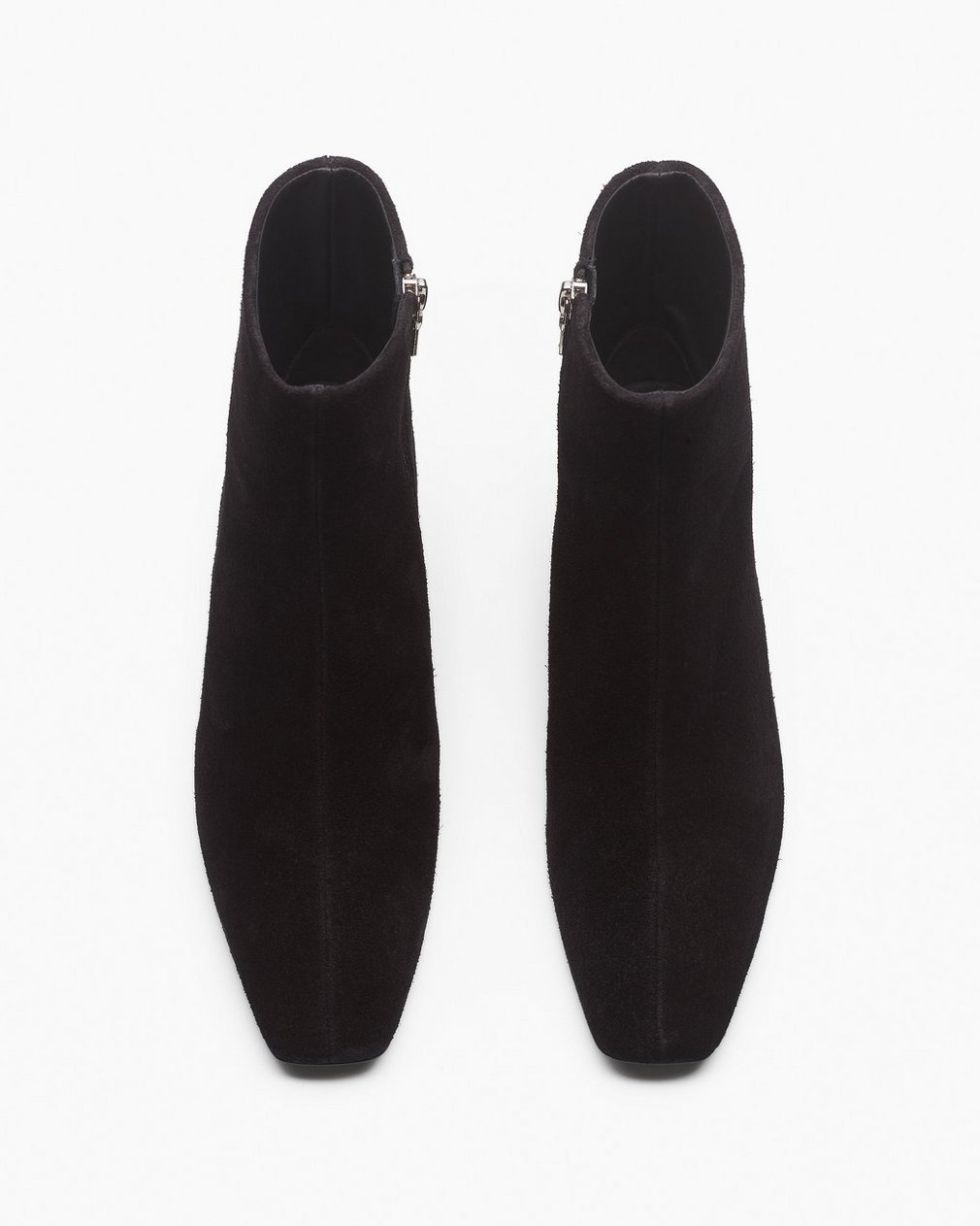 Avery Zip Suede Ankle Boots Black Suede - Image 4