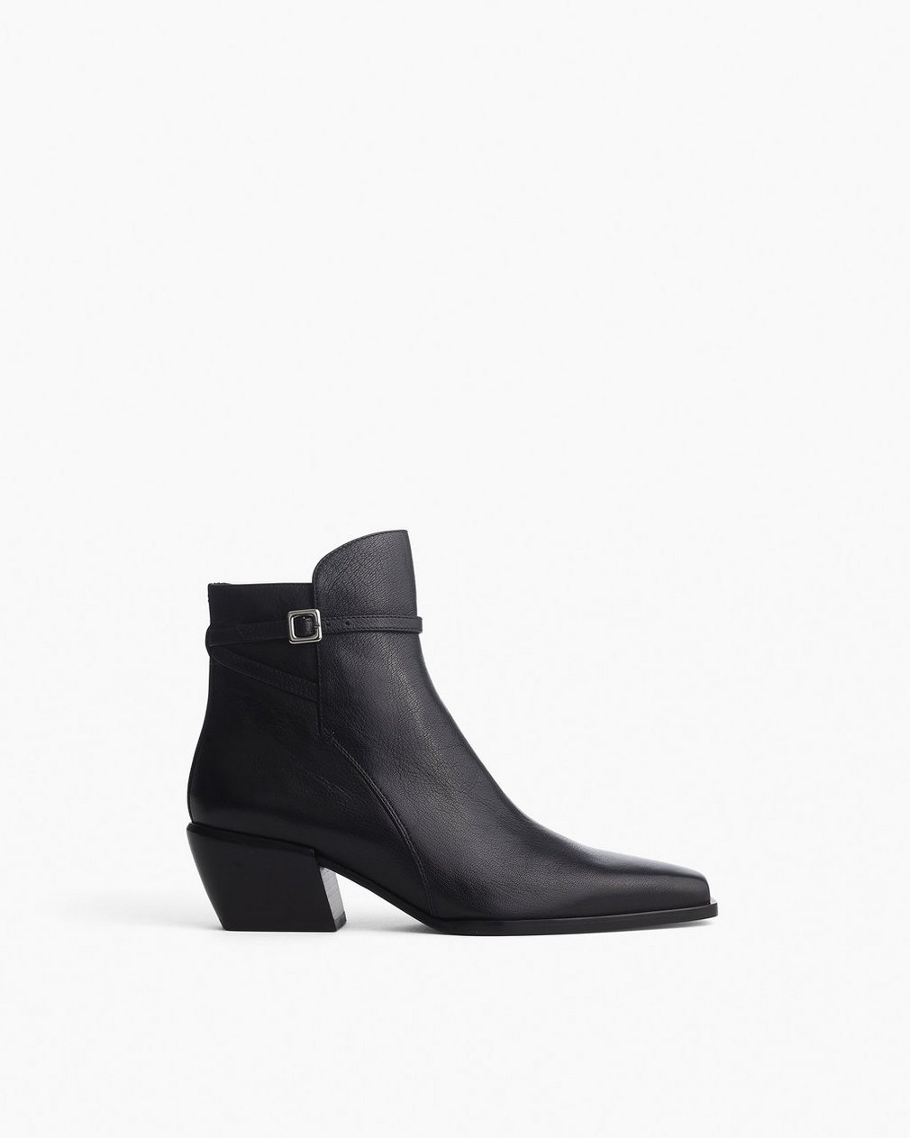 Joni Leather Buckle Boots Black