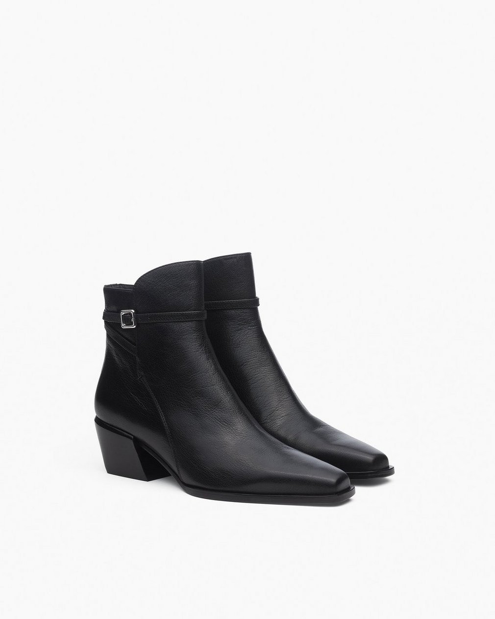 Joni Leather Buckle Boots Black - Image 3