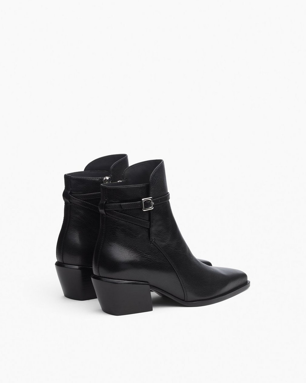 Joni Leather Buckle Boots Black - Image 4