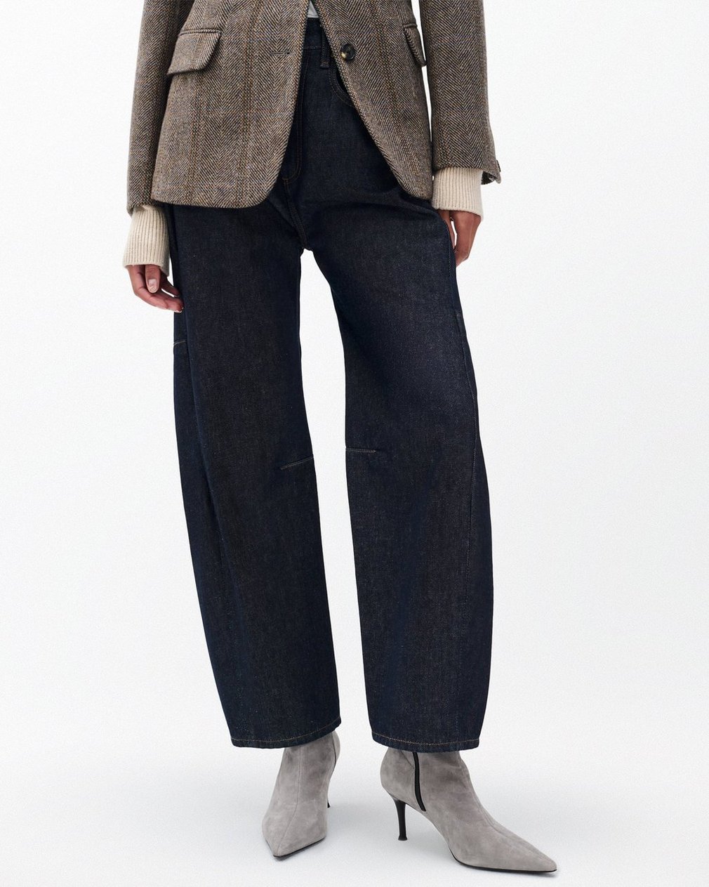 Mercer Suede Ankle Boots Stone Suede - Image 2