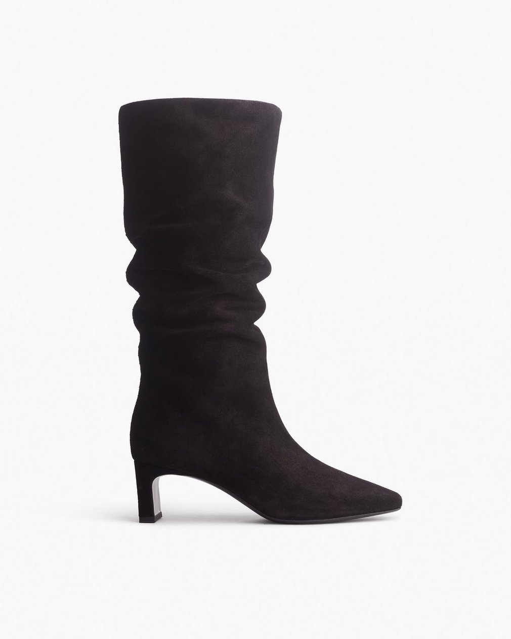 Astor Suede Slouch Boots Black Suede