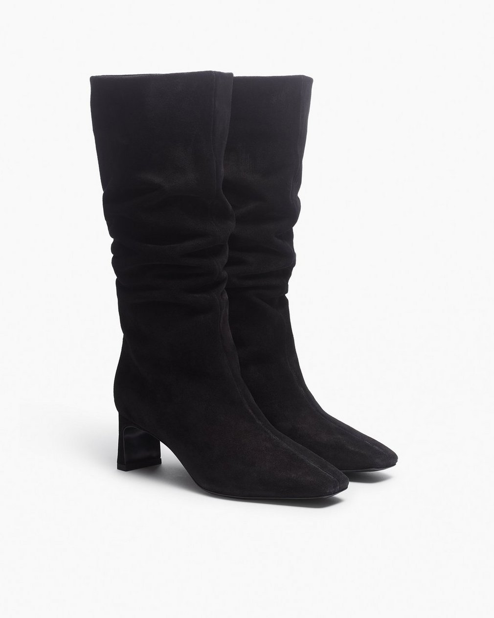 Astor Suede Slouch Boots Black Suede - Image 4