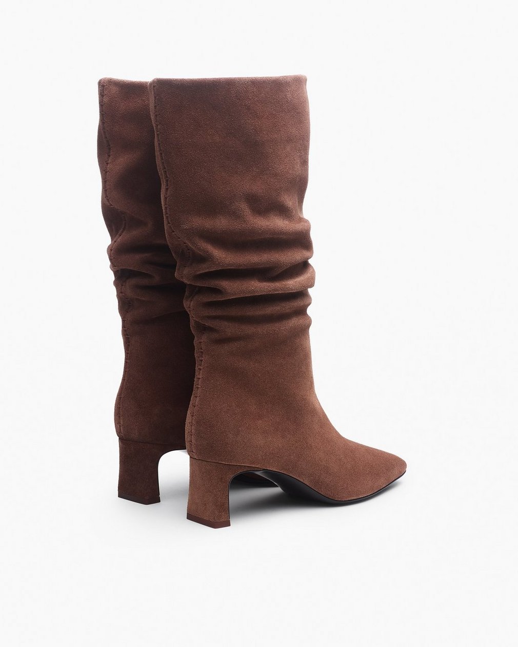 Astor Suede Slouch Boots Mocha Suede - Image 4