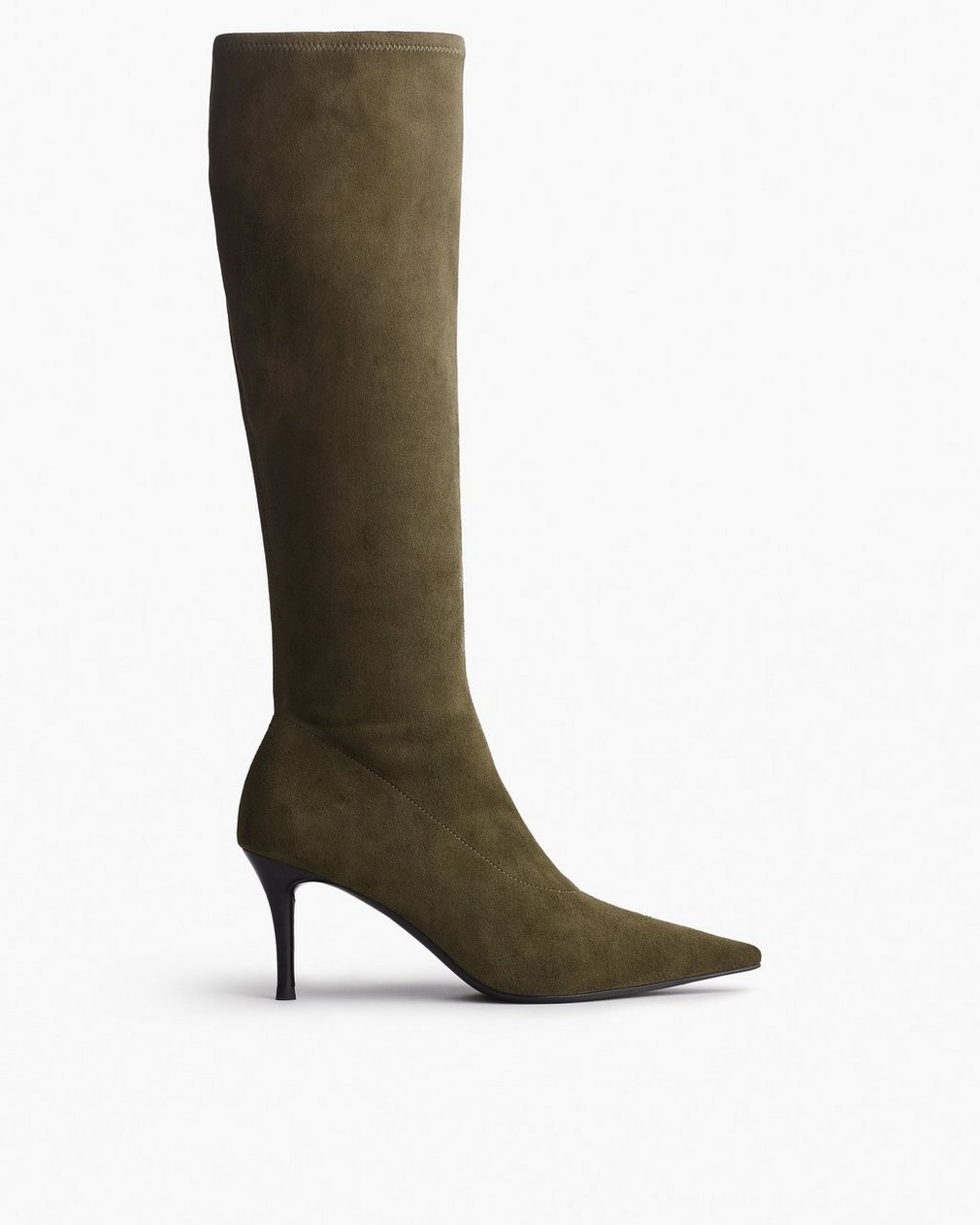 Mercer Suede Knee-High Boots Olive Night Suede