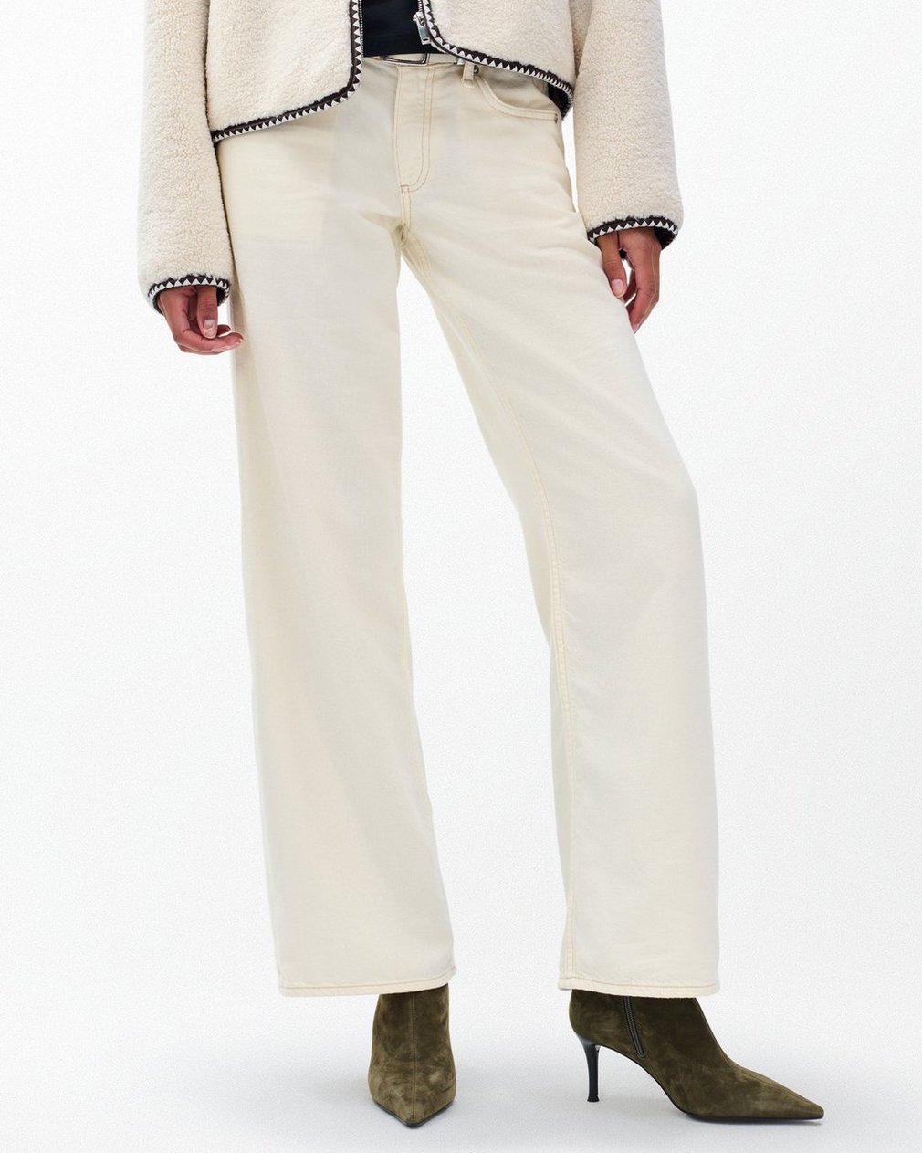 Mercer Suede Knee-High Boots Olive Night Suede - Image 2