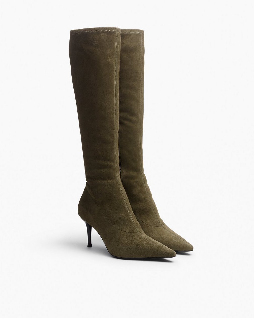 Mercer Suede Knee-High Boots Olive Night Suede - Image 3