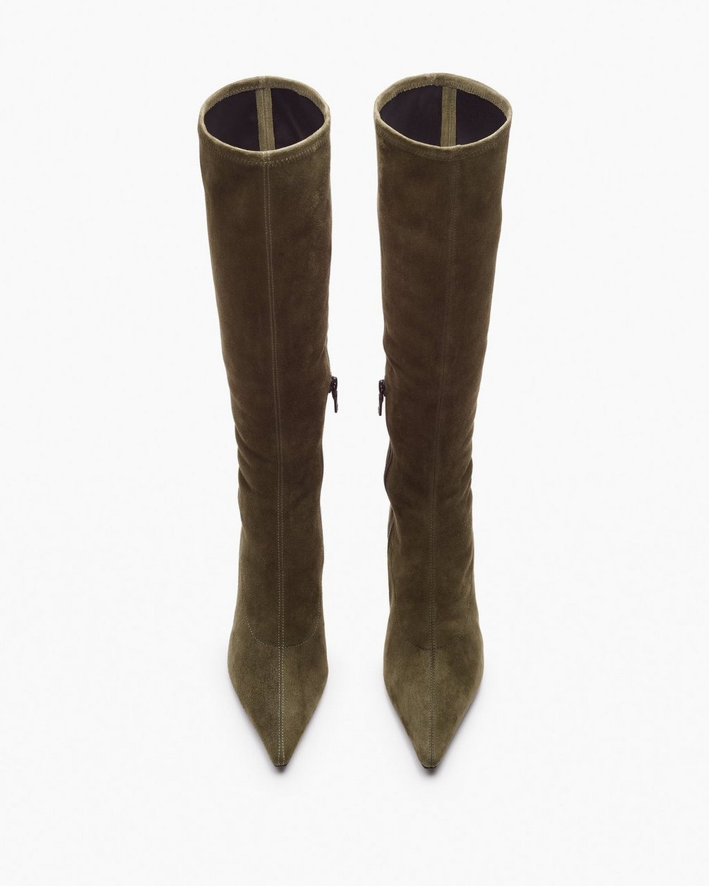 Mercer Suede Knee-High Boots Olive Night Suede - Image 5