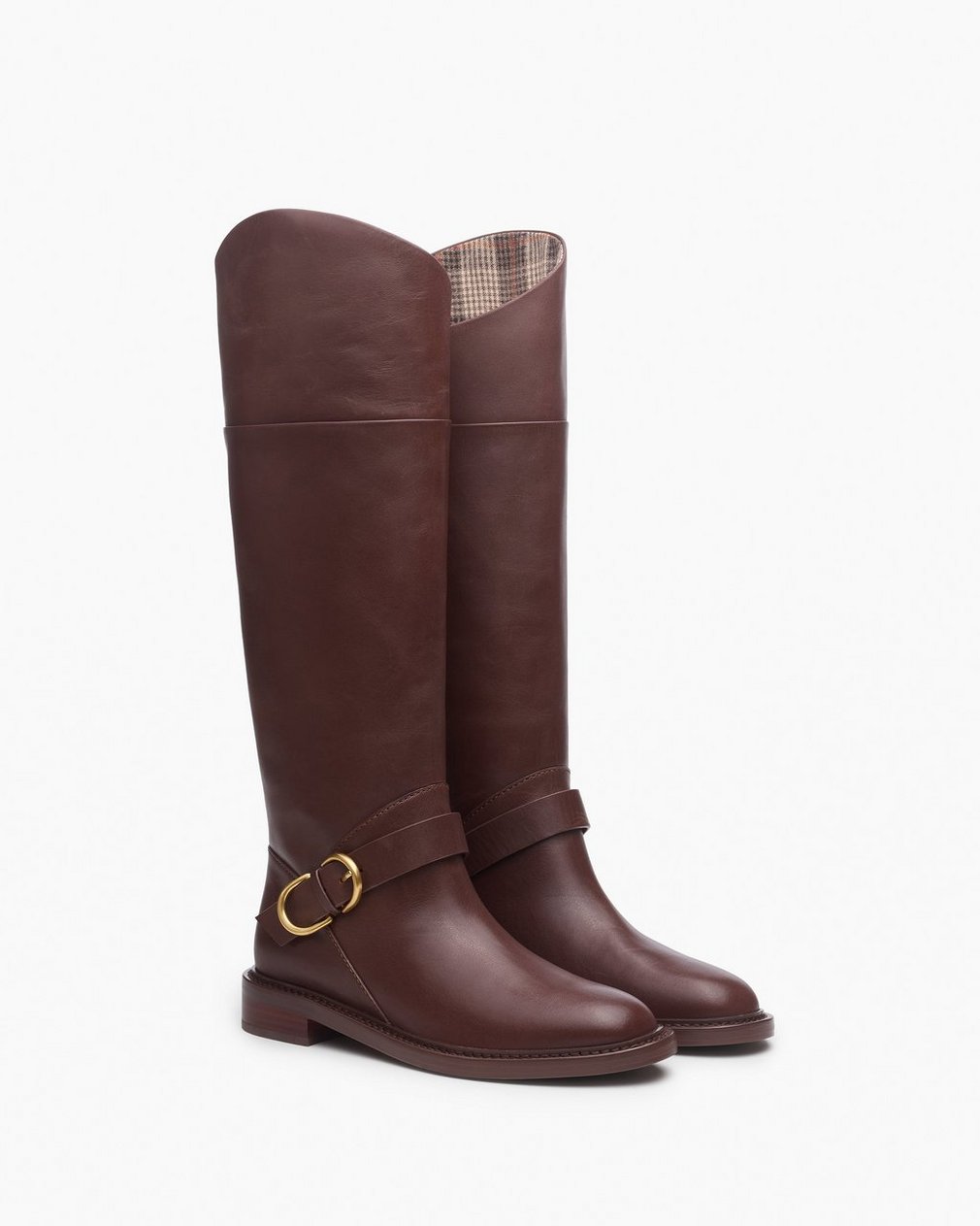 Hayden Leather Riding Boots Mocha - Image 3