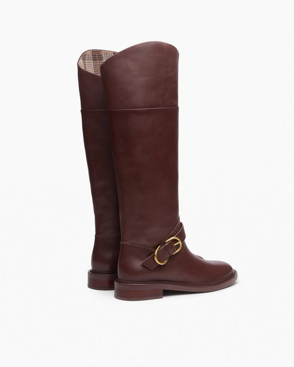 Hayden Leather Riding Boots Mocha - Image 4