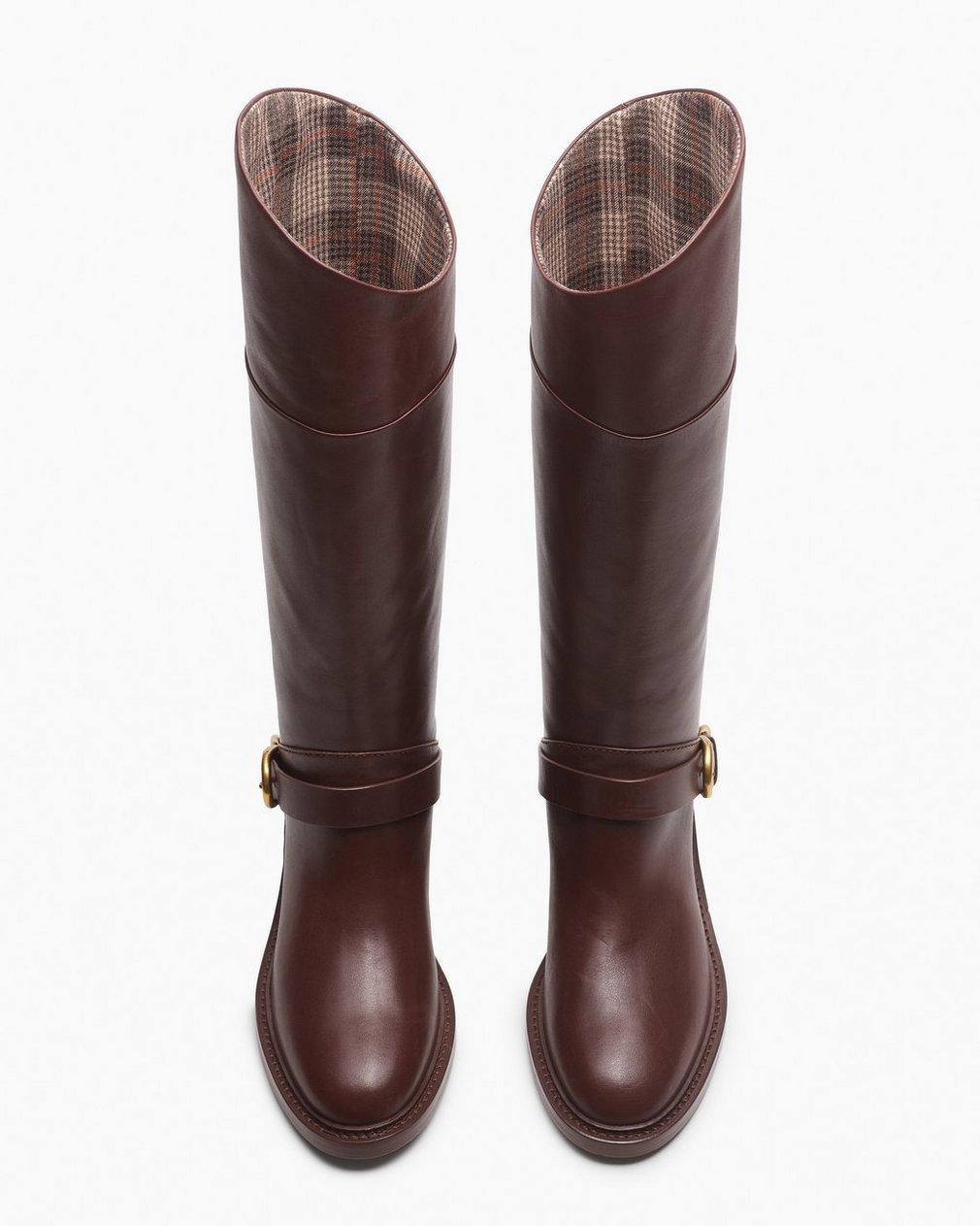 Hayden Leather Riding Boots Mocha - Image 5