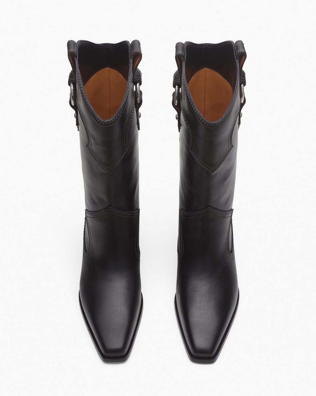 Joni Leather Cowboy Boots Black - Image 5