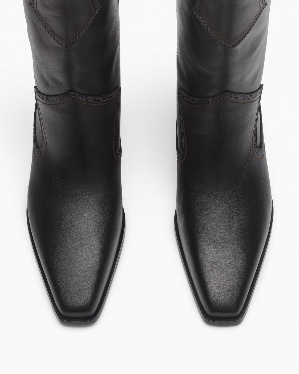 Joni Leather Cowboy Boots Black - Image 6
