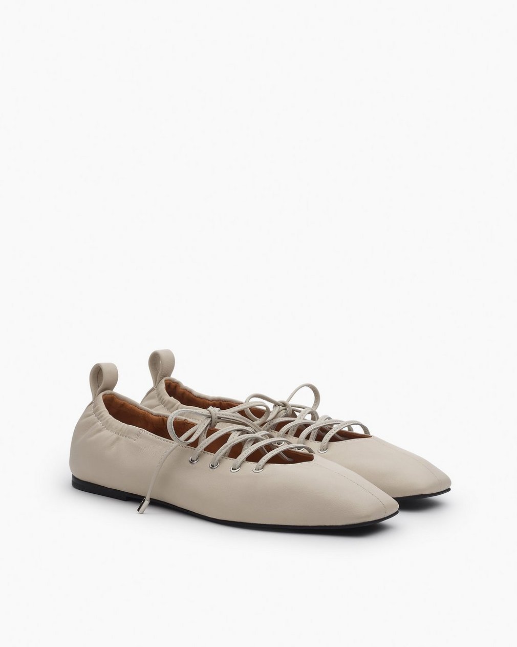 Sophia Leather Ballet Flats Cloud - Image 3
