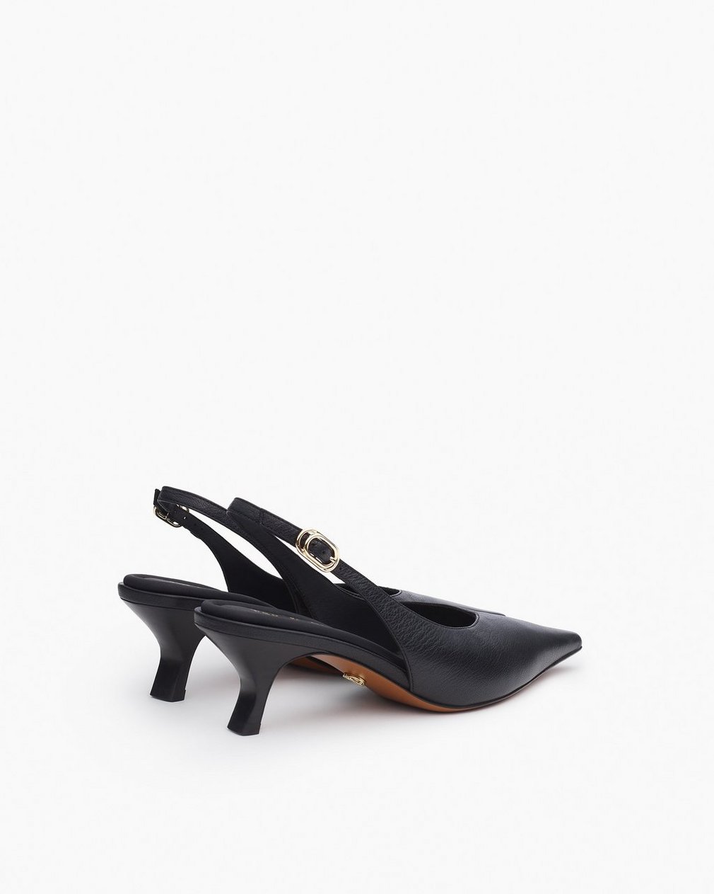 Madison Leather Slingbacks Black - Image 4