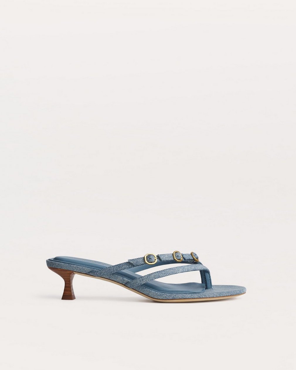 Sammie Kitten Heels Light Wash Denim